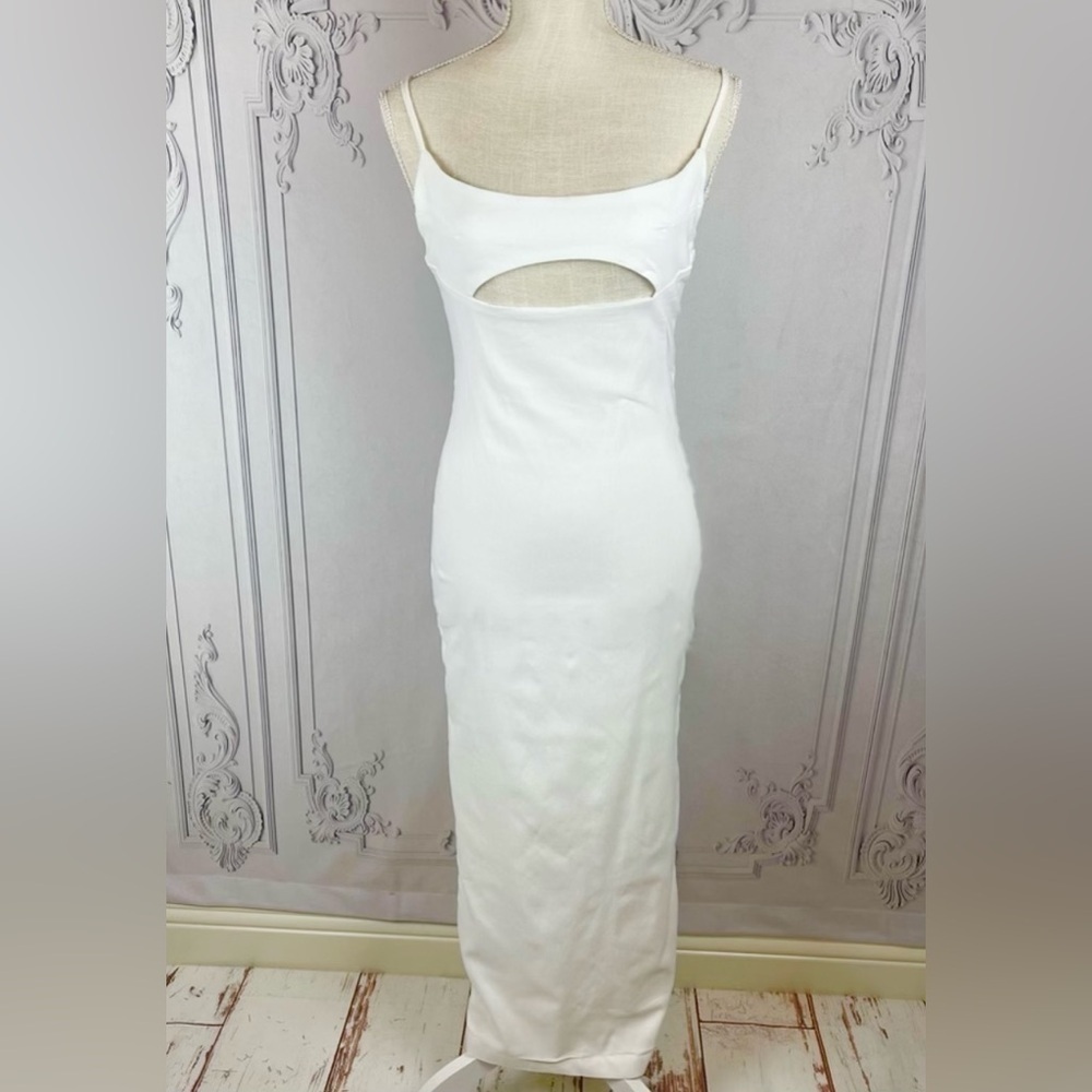 Casual Backless Cut Out Tie Back Spaghetti Straps Midi Dress - Picture 8 of 14